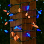Novelty Lights 24FT 70 LED C6 Christmas String Lights, Blue & Orange - Image 3
