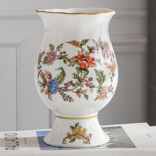 Ceramic Resin vase 16.9-inch ice Cracked Pattern Retro Antique Home Decoration Dining Table Living Room Kitchen Bedroom Bookshelf Office Coffee Table Dining Room Fireplace (Color 5) by Unknown