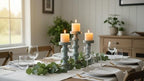 Wooden Candle Holders for Pillar Candles - Tall Rustic Candle Holder (Set of 3), Large Farmhouse Candle Holders Candle Stand, Pillar Candle Holder Set for Table Centerpiece, Fireplace, Home, Black - Image 5