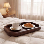 Decorative Tray with Pattern Farmhouse Wooden Serving Tray - Image 5