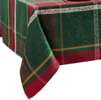 Threadmade Merry and Festive Jacquard Tablecloth, Multicolor - 60"W x 102"L by ElreneHomeFashions