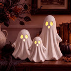 RattanView 3 Pcs Halloween Terracotta Ghost Large Figurines Decor - Image 2