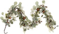 Vickerman 5' Artificial Winter Cedar, Pinecone, Eucalyptus, and Brown Jingle Bell Garland by Unknown