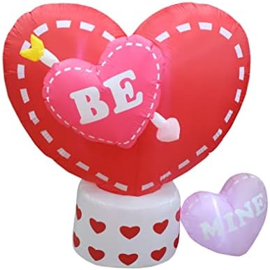 6 Foot Long Animated Valentine's Inflatable Hearts - Heart Rotates by BZBGoods