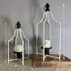 12.5" & 16.5" Timeless Cozy Decorative Lanterns Set of 2, Handcrafted Metal Iron Candle Holders, Farmhouse Elegance Fireplace Mantel Table Festive Gatherings Decor - Image 6