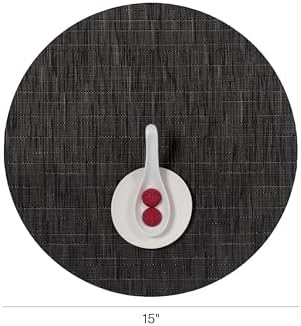 Chilewich Bamboo Placemats Set of 4, Round Woven Placemats - Image 2