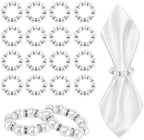 100 PCS Silver Pearl Napkin Rings, Imitation Pearl Ring Napkin Holder, Rhinestone Imitation Beaded Serviette Buckles for Special Occasions, Banquets, Table Decor and Daily Use by Unknown