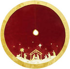 Kurt S. Adler TS0233 Tree Skirt, Red, Gold, 20.50l x 12.50w x 10.00h - Image 3