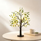 2FT Lighted Birch Tree with Green Leaves - Image 4
