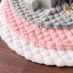 JOVIPOP Large Christmas Tree Skirt, 72-Inch Baby Pink Faux Fur Decor - Image 7