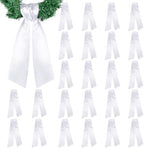 VitalCozy 24 Pcs White Wreath Sash Cotton Blank Ribbon by VitalCozy
