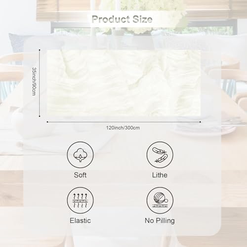 6 Pack White 35x120 Inch Cheesecloth Table Runner - Image 4