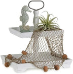 Hanobe 2 Tiered Decorative Tray Stand for Coastal Beach Coffee Table Decor by Hanobe