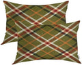 Batmerry Apple Green Checkered Pillowcases, Close Up of The of A Tartan Decorative Bed Pillow Cover with Hidden Zipper Soft Blended for Hair and Skin 20X26 in by Batmerry