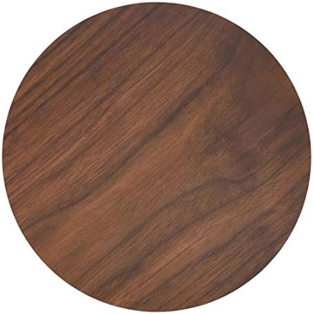 Fennco Styles Natural Wood Print Decorative MDF Cork Placemats 15 x 15, Set of 4 - Heat Resistant Insulation Round Wood Table Mats for Home Décor, Dining Table, Banquets and Family Gathering by FenncoStyles