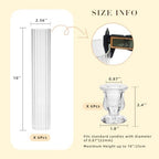 CHILL RECIPE Hurricane Glass Candle Holders-Set of 6 Tall Taper Candle Holder with 12” Tall Clear Cylinder Covers for Wedding Table Centerpiece Home Decor (Floral Base+Ribbed Chimney) - Image 2