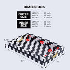 Handicrafts Home Resin Inlay White Decorative Serving Ottoman Tray, 17x11 - Image 3