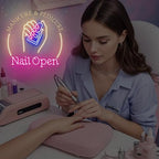 Nail Open Neon Sign for Nail Salon Window, Manicure Pedicure Wall Decor - Image 3