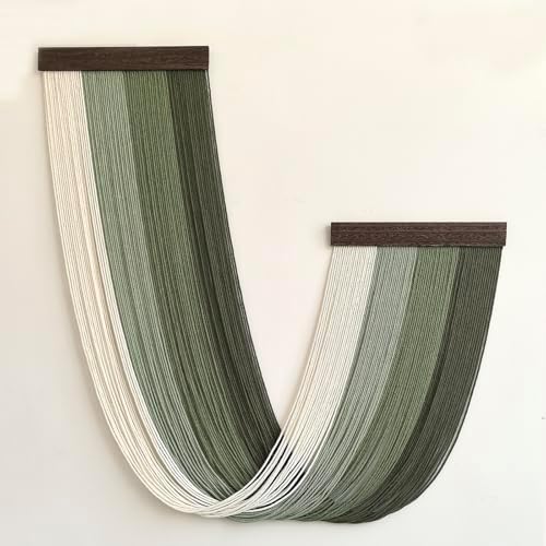 Achart Large Macrame Wall Hanging Dip Dyed Yarn Tapestry Ombre Yarn - Image 2