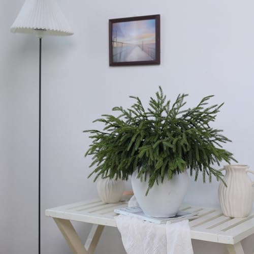 64Pcs 18"Lifelike Touch Artificial Christmas Norfolk Pine Branches for Vase - Image 5