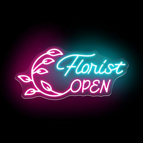 Florist Open Neon Sign for Flower Shop Storefront Window Business Decor by mllusxg