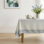 ISAENNE Designer French Elegant Rectangular Tablecloth,110"x63" - Image 4