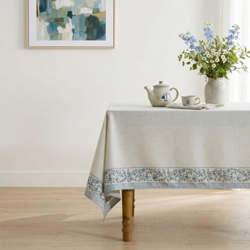 ISAENNE Designer French Elegant Rectangular Tablecloth,110"x63" - Image 4