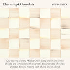 MACKENZIE-CHILDS Resin Pumpkin, Small, Brown-and-White Mocha Check - Image 3