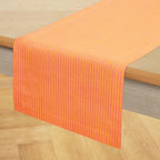 Solino Home 100% Linen Table Runner, 14 x 108 in, Pink and Orange Striped - Image 3