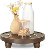 EOSAHR Acacia Wood Display Riser: Pedestal Stand for Home Decor, Dark Brown by EOSAHR