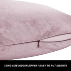 GIGIZAZA Velvet Blush Pink Throw Pillow Covers Decorative Cushion Covers Pillow Cases Sham for Sofa Couch (18x18inch(45x45cm)-4pcs, Blush Pink) - Image 3
