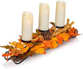 Maple Leaves Candle Holder - Thanksgiving Fall Atumn Centerpiece Decoration by Ornativity