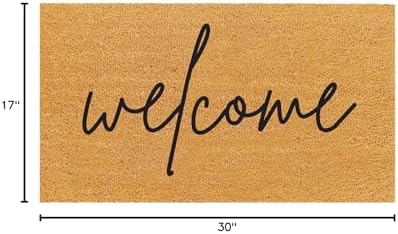THEODORE MAGNUS Door Mat - Welcome Mat for Front Door with Non-Slip Backing - Durable Coir Doormat - Perfect for Outside Entrance and Entryway Matt - Outdoor/Indoor - Warm Welcome - 17" x 30" - Image 3