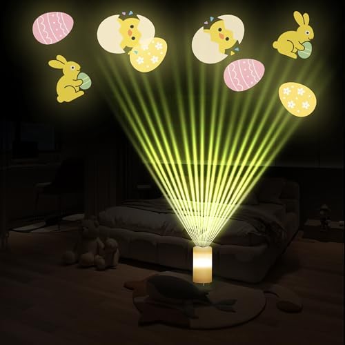 XingsLight Easter Flameless Candle Projector – LED Pillar Candle with Bunny, Chick & Egg Projection Lights |Remote Control & Timer, Easter Basket Stuffer Gift,2 Pack - Image 6