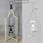 12.5" & 16.5" Timeless Cozy Decorative Lanterns Set of 2, Handcrafted Metal Iron Candle Holders, Farmhouse Elegance Fireplace Mantel Table Festive Gatherings Decor - Image 5
