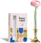 Base Vase (3-Pack) - The Bud Vase that Fits in Taper Candle Holders | Create Floral Arrangements for Tablescapes, Centerpieces, Weddings and Home Decor by Base+Vase