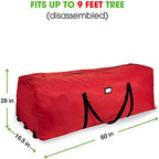 ProPik Christmas Rolling Tree Storage Bag, Fits Up to 9 Ft Tall Disassembled Trees, 28" X 16.5" X 60", Extra Large Heavy Duty Storage Container with Wheels & Handles, 600D Oxford (Red) - Image 6