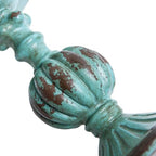 SOFFEE DESIGN Set of 2 Antique Resin Pillar Candle Holder Sets, Vintage Cylindrical Candlestick Stand Home Decor for Dining, Living Room, Mantel, Table Centerpiece, Retro Blue Candleholder Decor - Image 7