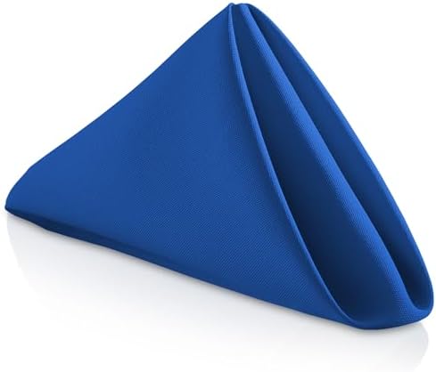 Lann's Linens Set of 144 Cloth Dinner Napkins, 20-inch Polyester Napkins, Washable and Reusable Fabric for Weddings, Hotels, Restaurants - Royal Blue by LannsLinens