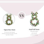 28 Inch Easter Bunny Wreath for Front Door, Tulip Easter Egg Wreath with Colorful Berries, Spring Floral Wreaths for Home Wall Window Farmhouse Decor - Image 7