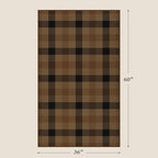 Easy Jute Plaid 3x5 Entryway Rug, Brown Checkered Washable Front Door Mat, Indoor Outdoor Farmhouse Non Slip Rug for Porch, Entrance, Balcony and Kitchen - Image 2