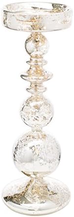 Richland Pillar Candle Holders Unique Mercury Bubble 11" Set of 6 by Richland
