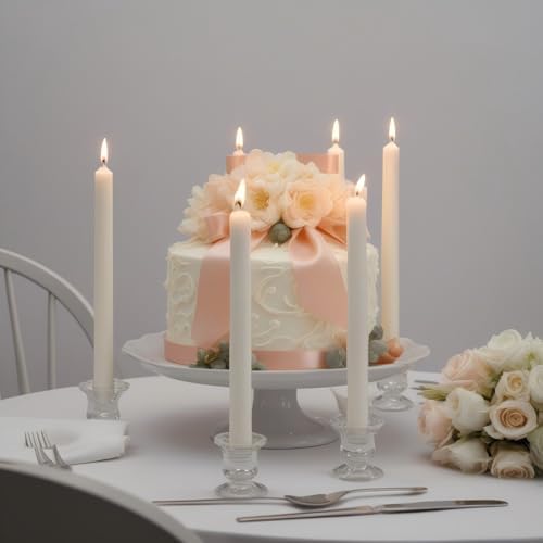 Candlestick Holders - 36 Pack Glass Candlestick Holders, 2.36" Height Clear Taper Candle Holders for Candlesticks, Small Centerpiece for Wedding, Festival, Party Decor (36, Clear) - Image 3