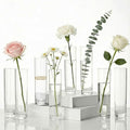 Didaey 24 Pcs Acrylic Bud Vases Clear, Cylinder Vase for Rose Centerpieces by Didaey