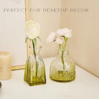 Glass Bud Vase Set of 20, Small Flower Vases, Glass Vases for Centerpieces, Vintage Home Table Decorations Bud Vases (20 Pcs, Green) - Image 7