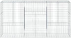 vidaXL Gabion Basket Iron Cage - Silver 118.1"x19.7"x59.1" - -, Tool-Free Assembly, Outdoor Retaining Wall - Image 5