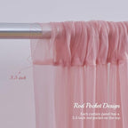 10x8ft Dusty Rose Tulle Backdrop Curtain with Lights String for Parites, Sheer Backdrop Curtains for Wedding Baby Shower Birthday Party Photo Shoot Decorations - Image 5
