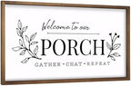 flangairy Welcome To Our Porch Sign, Wooden Front Porch Wall Decor, Outdoor Rustic Home Decor by flangairy