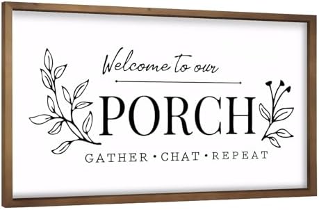 flangairy Welcome To Our Porch Sign, Wooden Front Porch Wall Decor, Outdoor Rustic Home Decor by flangairy