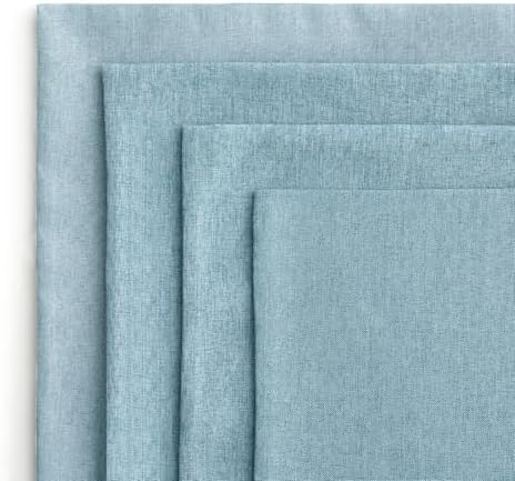 MIULEE Pack of 4 Decorative Outdoor Throw Pillow Covers Linen Waterproof Pillow Covers Summer Farmhouse Cushion Cases for Patio Garden Tent Balcony Couch Sofa 18x18 Inch Blue Gray - Image 5